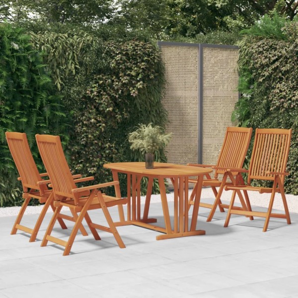 Sillas de jardín plegables 4 uds madera maciza de eucalipto Sillas de jardín plegables 4 uds madera maciza de eucalipto