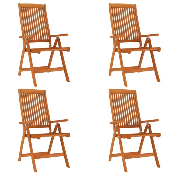 Sillas de jardín plegables 4 uds madera maciza de eucalipto Sillas de jardín plegables 4 uds madera maciza de eucalipto