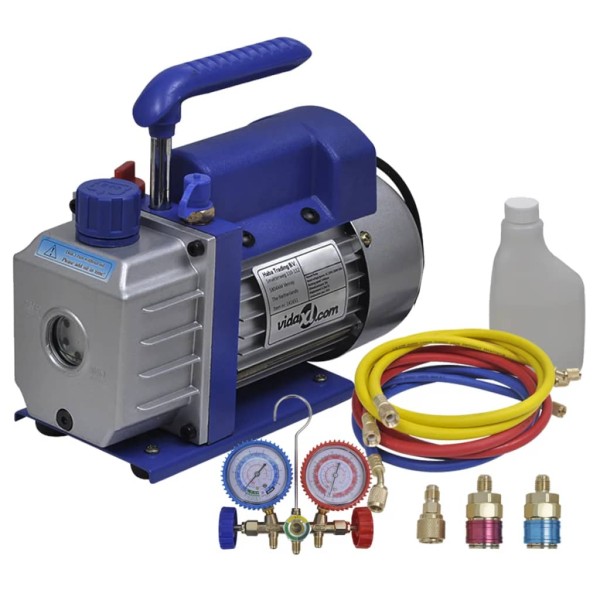 Bomba de vacío una etapa con manómetro colector bidireccional Bomba de vacío una etapa con manómetro colector bidireccional