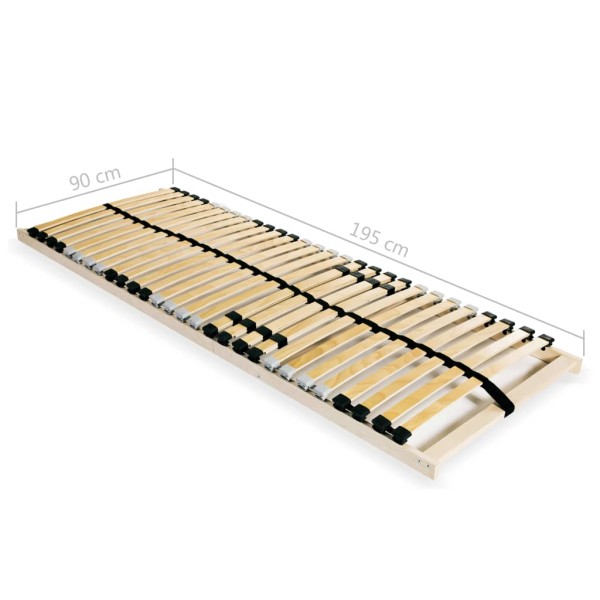 Somieres de cama 2 uds con 28 láminas 7 zonas 90x200 cm Somieres de cama 2 uds con 28 láminas 7 zonas 90x200 cm