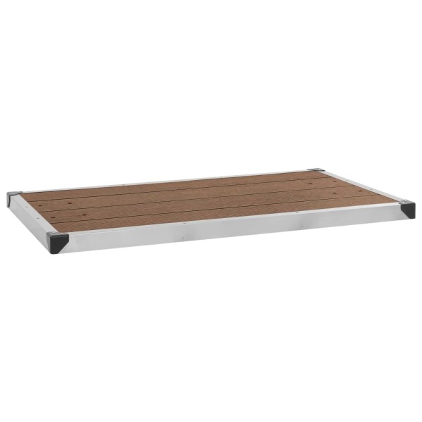 Ducha de jardín con base marrón 225 cm acero inoxidable Ducha de jardín con base marrón 225 cm acero inoxidable