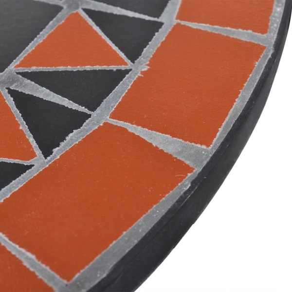 Set mesa y sillas de jardín 3 pzas mosaico terracota y blanco Set mesa y sillas de jardín 3 pzas mosaico terracota y blanco