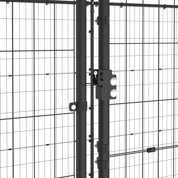 Perrera de exterior de acero con techo 12,1 m² Perrera de exterior de acero con techo 12,1 m²