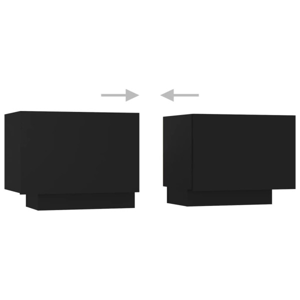 Mueble para TV con luces LED negro 200x35x40 cm Mueble para TV con luces LED negro 200x35x40 cm