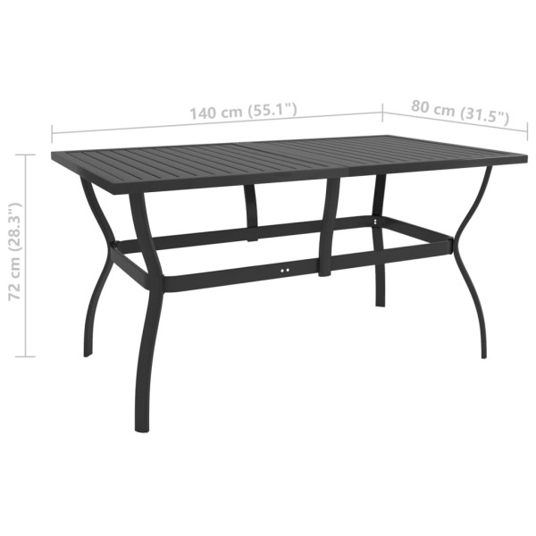 Juego de comedor de jardín 5 piezas textilene y acero Juego de comedor de jardín 5 piezas textilene y acero