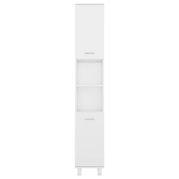 Juego muebles de baño 3 pzas madera de ingeniería blanco brillo Juego muebles de baño 3 pzas madera de ingeniería blanco brillo