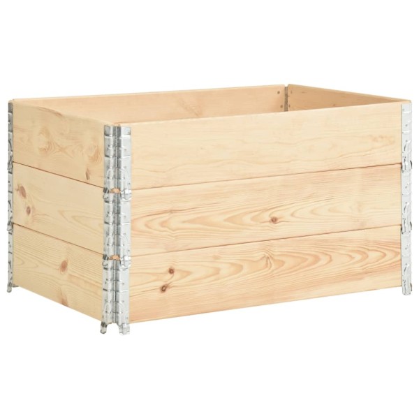 Arriates de madera maciza de pino 3 unidades 50x100 cm Arriates de madera maciza de pino 3 unidades 50x100 cm