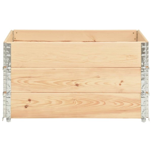 Arriates de madera maciza de pino 3 unidades 50x100 cm Arriates de madera maciza de pino 3 unidades 50x100 cm