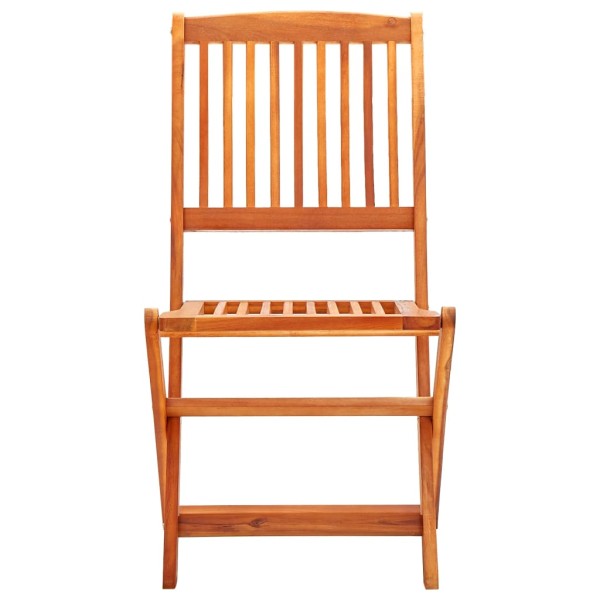 Set de comedor de jardín plegable 9 pzas madera eucalipto