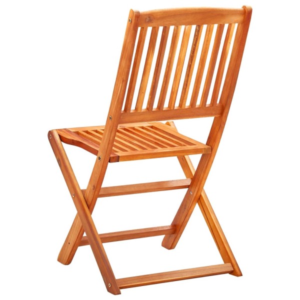 Set de comedor de jardín plegable 9 pzas madera eucalipto