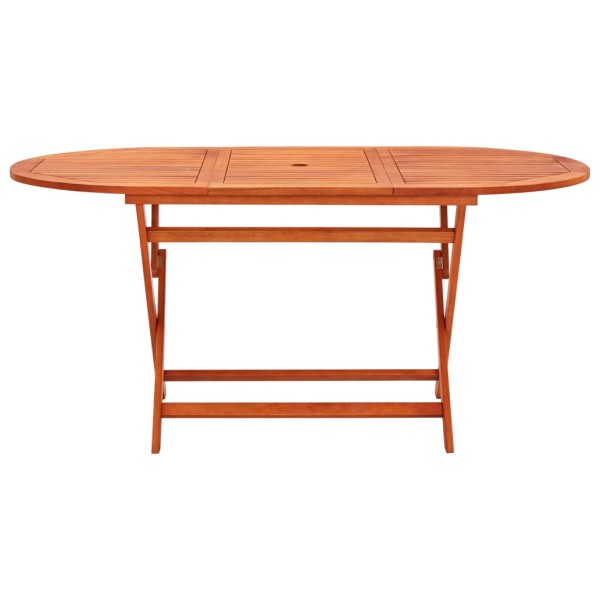 Set de comedor de jardín plegable 9 pzas madera eucalipto