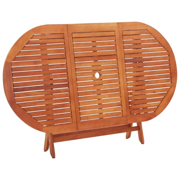 Set de comedor de jardín plegable 9 pzas madera eucalipto