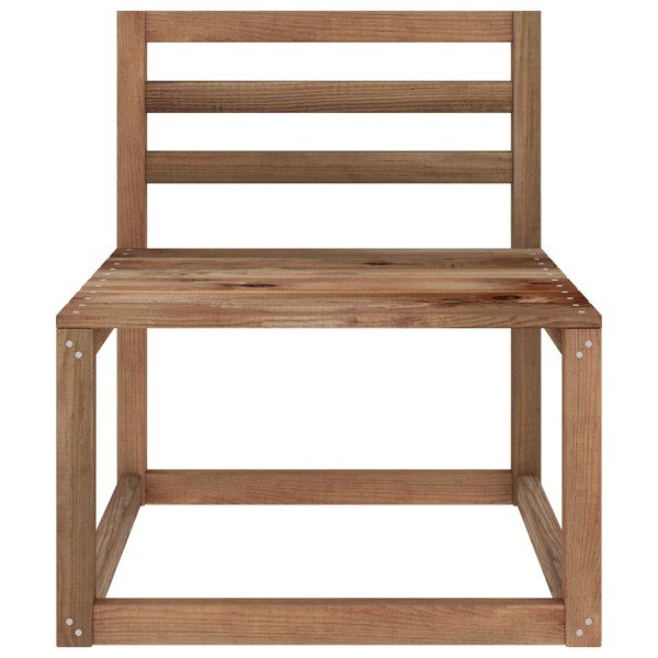 Muebles de jardín 9 pzas cojines madera pino impregnada marrón
