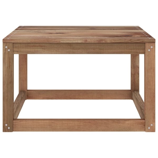 Muebles de jardín 9 pzas cojines madera pino impregnada marrón