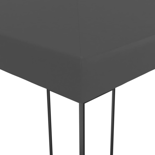 Carpa cenador de jardín con tira de luces LED 3x3 m antracita Carpa cenador de jardín con tira de luces LED 3x3 m antracita