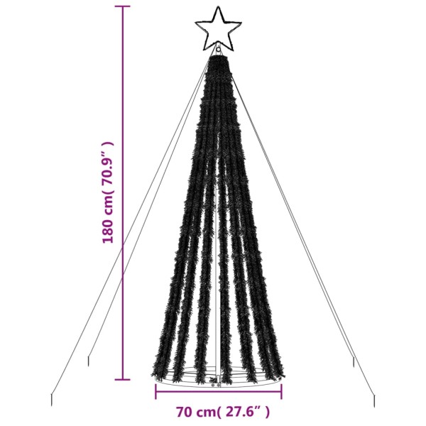 Árbol de Navidad cono de luz 275 LEDs azul 180 cm