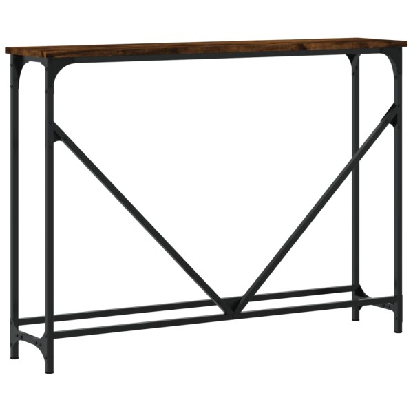 Mesa consola madera de ingeniería roble ahumado 102x22,5x75 cm Mesa consola madera de ingeniería roble ahumado 102x22,5x75 cm