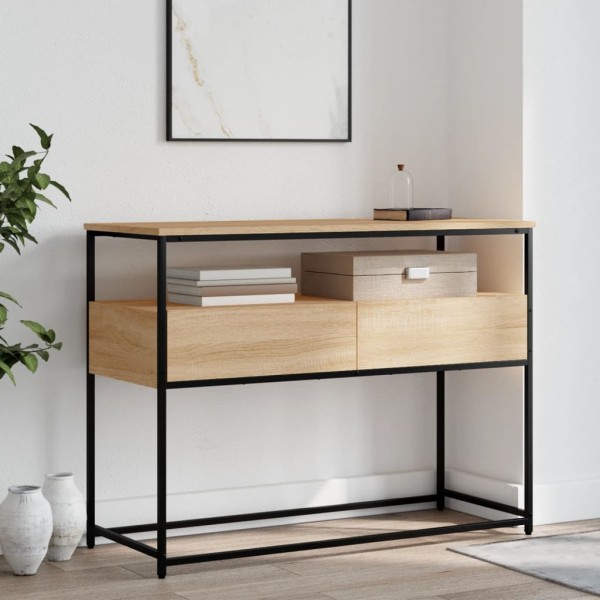 Mesa consola madera de ingeniería roble Sonoma 100x40x75 cm Mesa consola madera de ingeniería roble Sonoma 100x40x75 cm