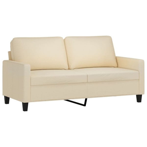 Sofá de 2 plazas de tela color crema 140 cm Sofá de 2 plazas de tela color crema 140 cm