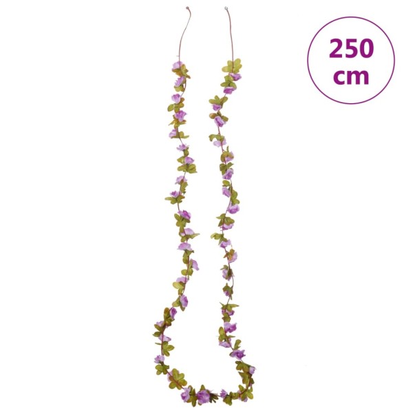 Guirnaldas de flores artificiales 6 uds morado claro 250 cm Guirnaldas de flores artificiales 6 uds morado claro 250 cm