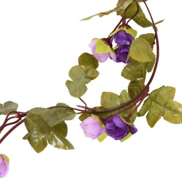 Guirnaldas de flores artificiales 6 uds morado claro 215 cm Guirnaldas de flores artificiales 6 uds morado claro 215 cm