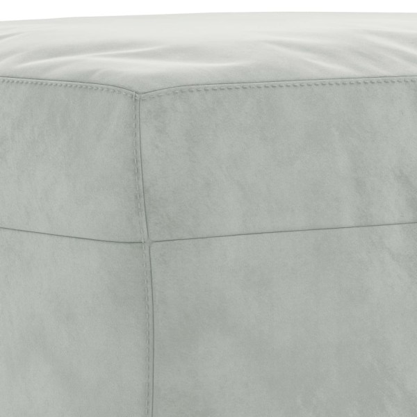 Juego de sofás 4 piezas terciopelo gris claro Juego de sofás 4 piezas terciopelo gris claro