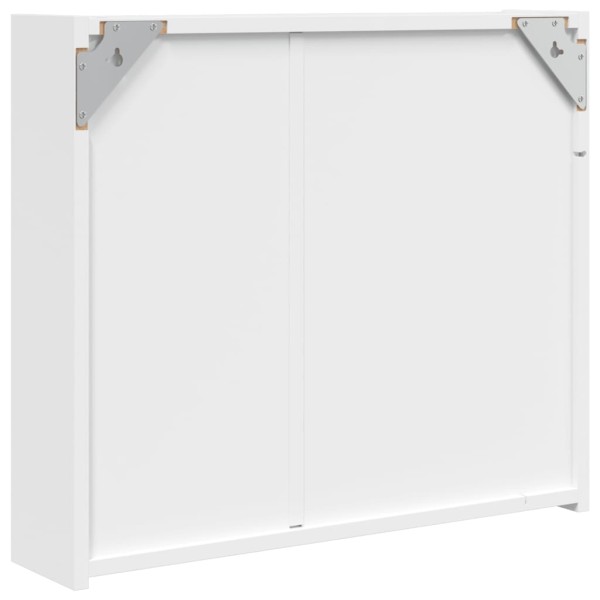 Mueble de baño con espejo y luz LED blanco 60x13x52 cm Mueble de baño con espejo y luz LED blanco 60x13x52 cm