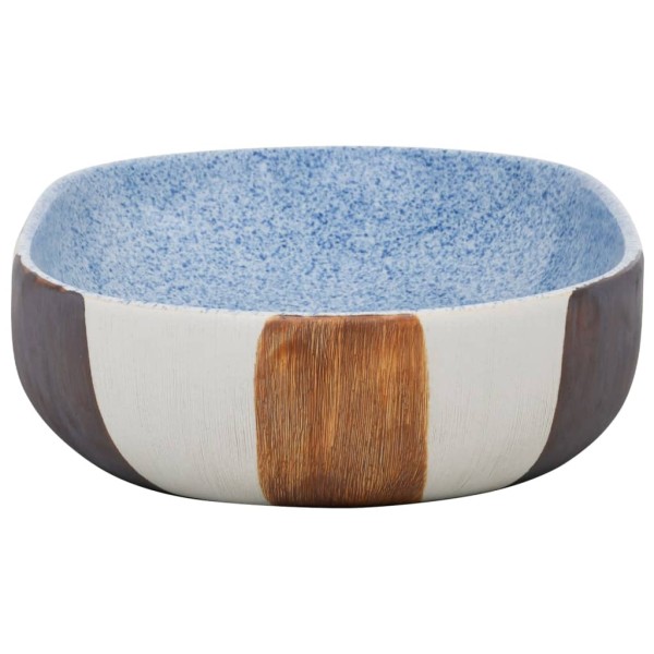 Lavabo sobre encimera ovalado cerámica multicolor 59x40x14 cm Lavabo sobre encimera ovalado cerámica multicolor 59x40x14 cm