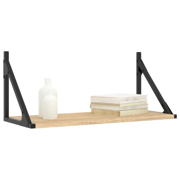 Estantes pared 2uds madera ingeniería roble Sonoma 60x25x25,5cm Estantes pared 2uds madera ingeniería roble Sonoma 60x25x25,5cm