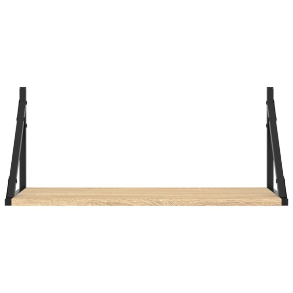 Estantes pared 2uds madera ingeniería roble Sonoma 60x25x25,5cm Estantes pared 2uds madera ingeniería roble Sonoma 60x25x25,5cm