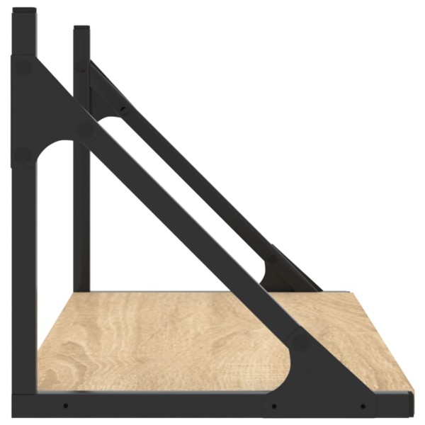 Estantes pared 2uds madera ingeniería roble Sonoma 60x25x25,5cm Estantes pared 2uds madera ingeniería roble Sonoma 60x25x25,5cm