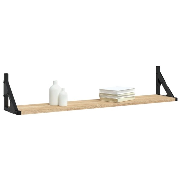Estantes pared 2uds madera ingeniería roble Sonoma 80x15x15,5cm Estantes pared 2uds madera ingeniería roble Sonoma 80x15x15,5cm