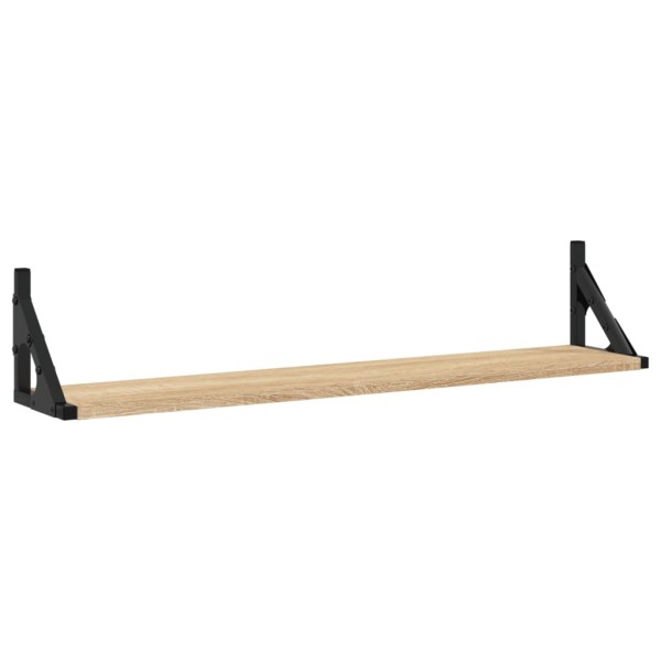 Estantes pared 2uds madera ingeniería roble Sonoma 80x15x15,5cm Estantes pared 2uds madera ingeniería roble Sonoma 80x15x15,5cm