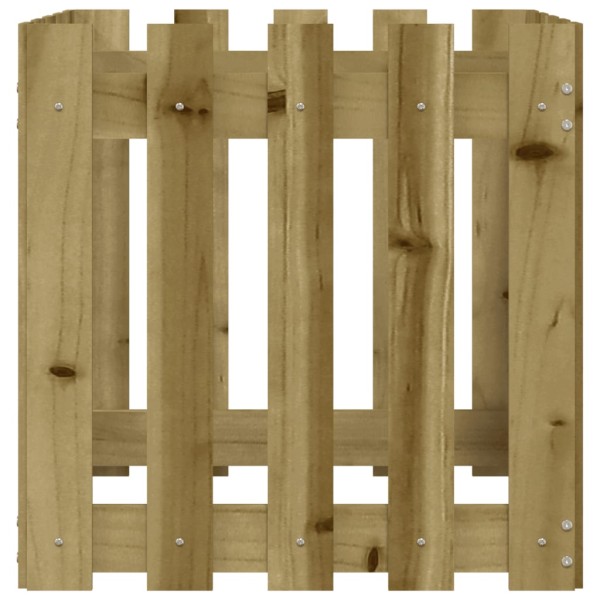 Jardinera diseño de valla madera de pino impregnada 50x50x50 cm Jardinera diseño de valla madera de pino impregnada 50x50x50 cm