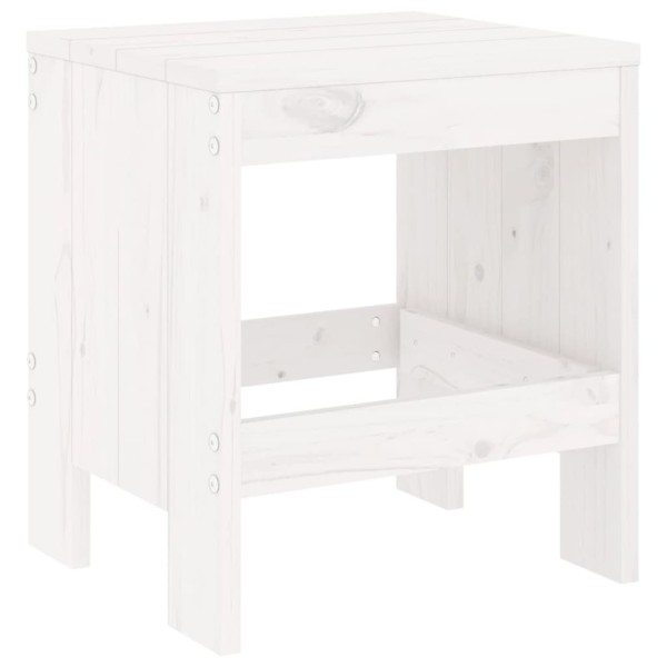 Mesa y sillas de jardín 3 piezas madera maciza de pino blanco Mesa y sillas de jardín 3 piezas madera maciza de pino blanco