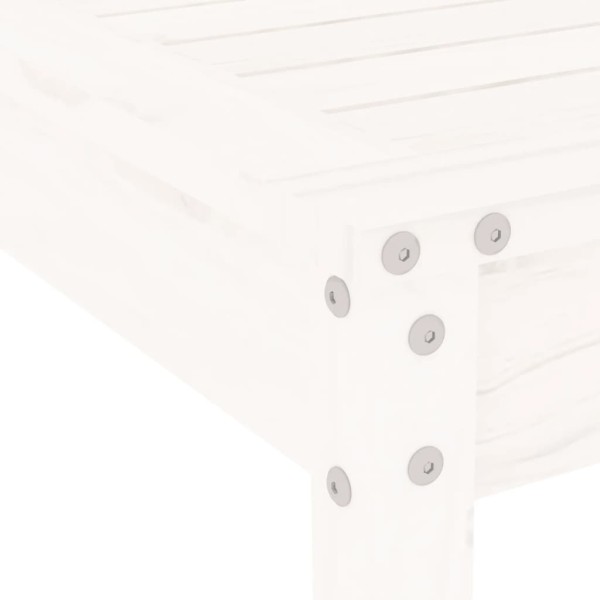 Mesa y sillas de jardín 3 piezas madera maciza de pino blanco Mesa y sillas de jardín 3 piezas madera maciza de pino blanco
