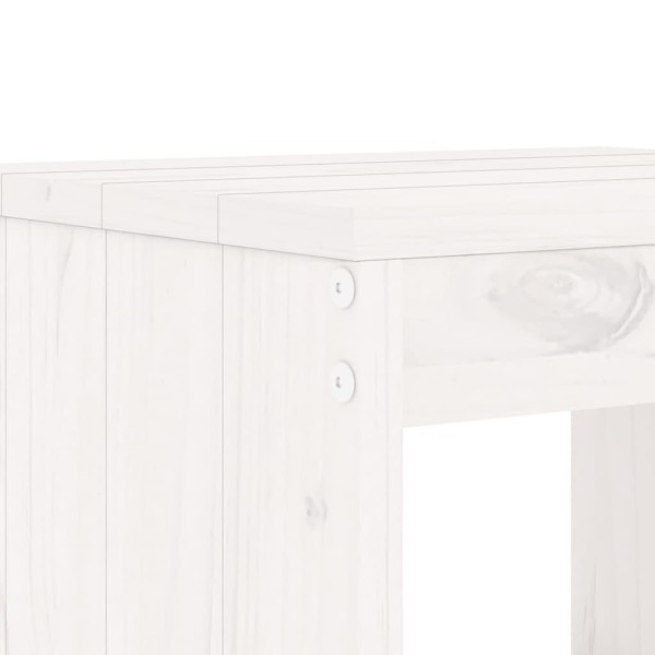 Juego de comedor de jardín 5 piezas madera maciza pino blanco