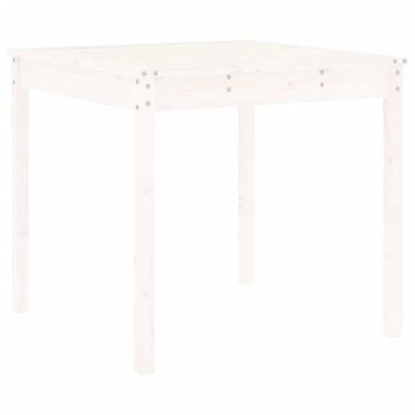 Juego de comedor de jardín 5 piezas madera maciza pino blanco