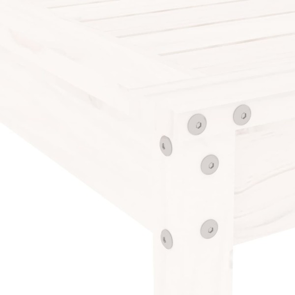 Juego de comedor de jardín 5 piezas madera maciza pino blanco