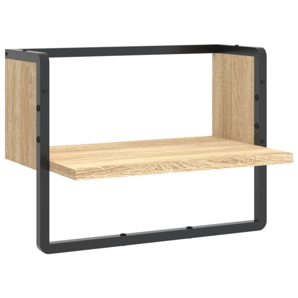 Estante de pared con barra roble Sonoma 40x25x30 cm Estante de pared con barra roble Sonoma 40x25x30 cm