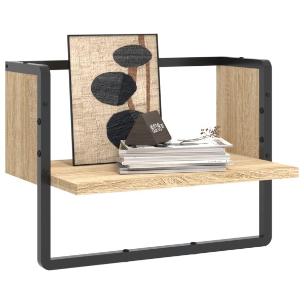 Estante de pared con barra roble Sonoma 40x25x30 cm Estante de pared con barra roble Sonoma 40x25x30 cm