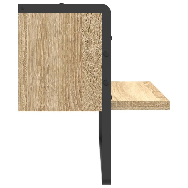 Estante de pared con barra roble Sonoma 40x25x30 cm Estante de pared con barra roble Sonoma 40x25x30 cm