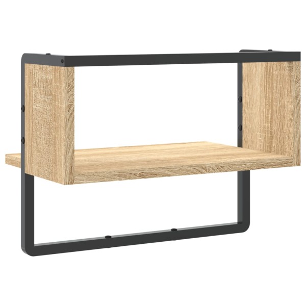 Estante de pared con barra roble Sonoma 40x25x30 cm Estante de pared con barra roble Sonoma 40x25x30 cm