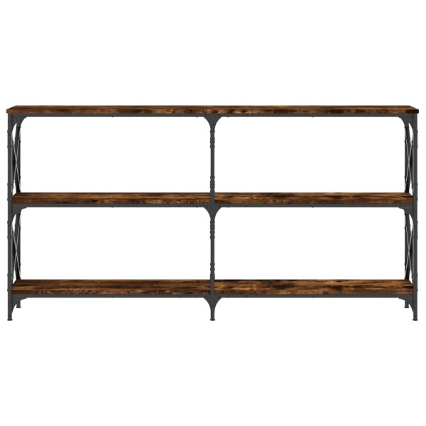 Mesa consola madera de ingeniería roble ahumado 200x28x80,5 cm Mesa consola madera de ingeniería roble ahumado 200x28x80,5 cm