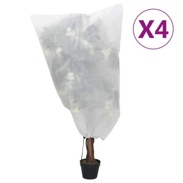 Cubierta para plantas con cordón 4 uds 70 g/m² 0,8x1 m Cubierta para plantas con cordón 4 uds 70 g/m² 0,8x1 m