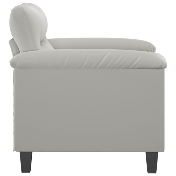 Sillón de tela microfibra gris claro 60 cm Sillón de tela microfibra gris claro 60 cm