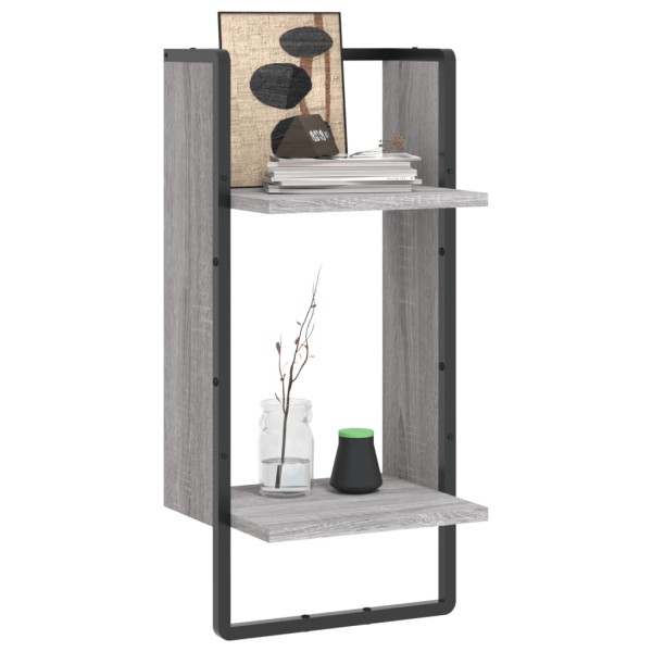 Estante de pared con barra gris Sonoma 30x25x65 cm Estante de pared con barra gris Sonoma 30x25x65 cm