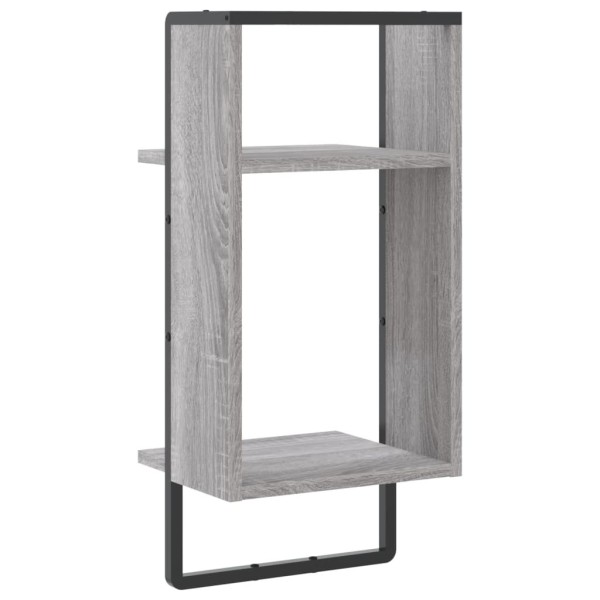 Estante de pared con barra gris Sonoma 30x25x65 cm Estante de pared con barra gris Sonoma 30x25x65 cm