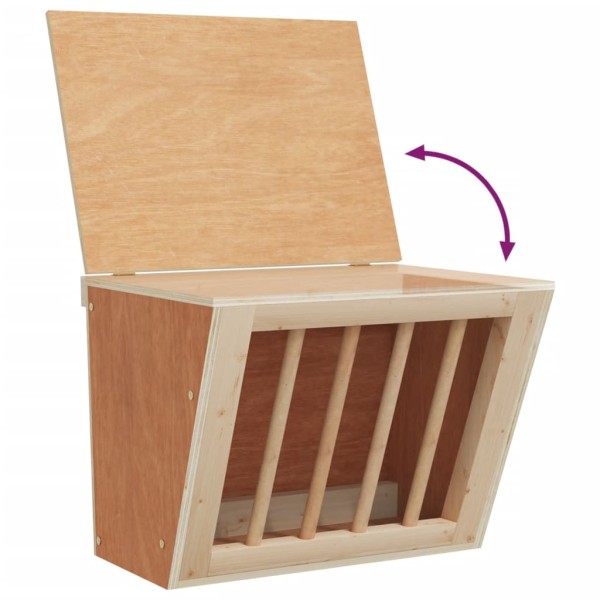 Comedero heno para conejos madera maciza abeto 25x18,5x20,5 cm Comedero heno para conejos madera maciza abeto 25x18,5x20,5 cm