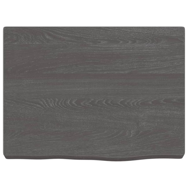 Estante pared madera roble tratada marrón oscuro 40x30x(2-4) cm Estante pared madera roble tratada marrón oscuro 40x30x(2-4) cm